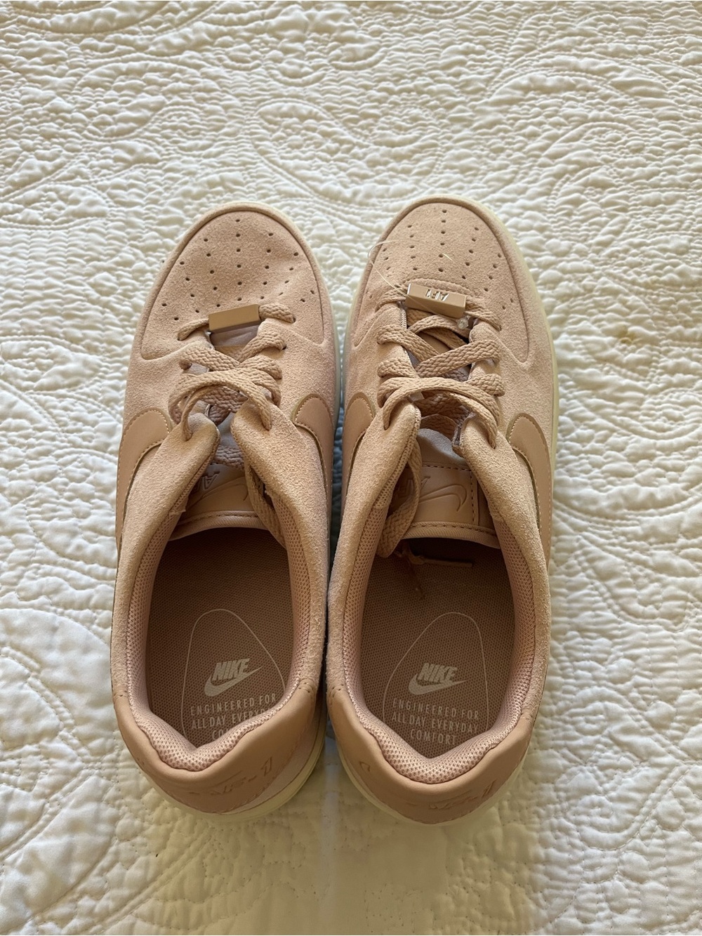 Nike Low-Top Sneakers in Pink/Blush Suede